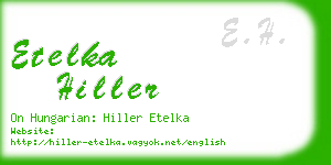 etelka hiller business card